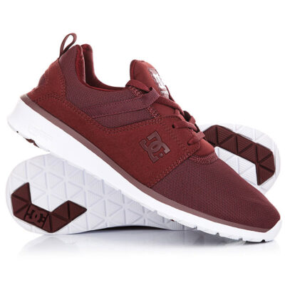 Zapatillas textiles DC Shoes muy cómodas para mujer HEATHROW Burgundy (bur) Ref. ADJS700021 granate