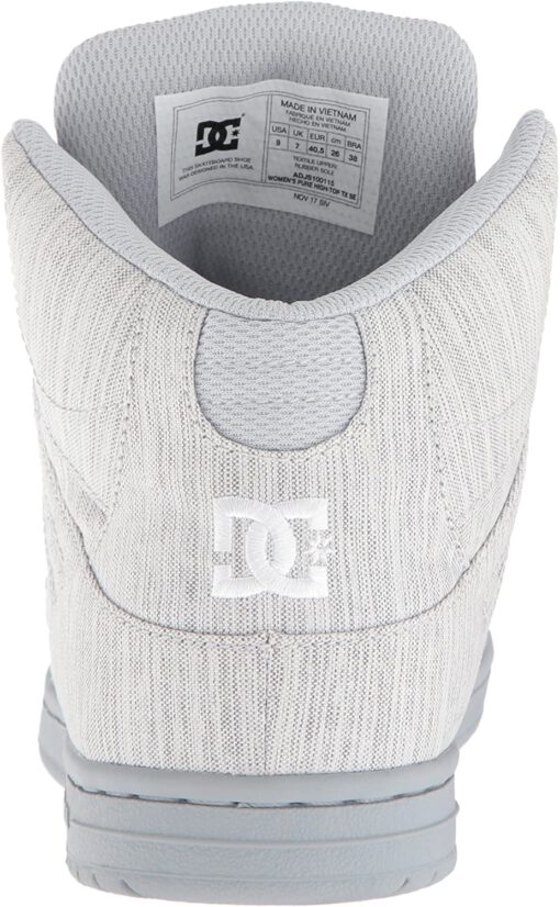 Zapatillas altas cuero DC SHOES para mujer PURE HIGH-TOP TX SE Grey (xsss) Ref. ADBS100115 gris