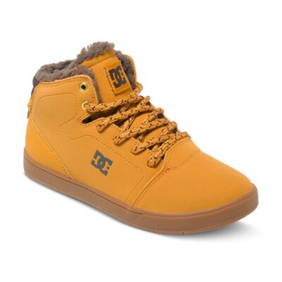 Zapatillas altas cuero DC SHOES borrego interior niño CRISIS WNT Wheat/chocolate (wd4) Ref. ADBS100115 camel/marrón