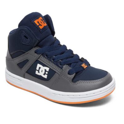 Zapatillas cuero DC SHOES para niño PURE HIGH-TOP grey/dark/navy (gn2) Ref. ADBS100242 Gris/azul/naranja