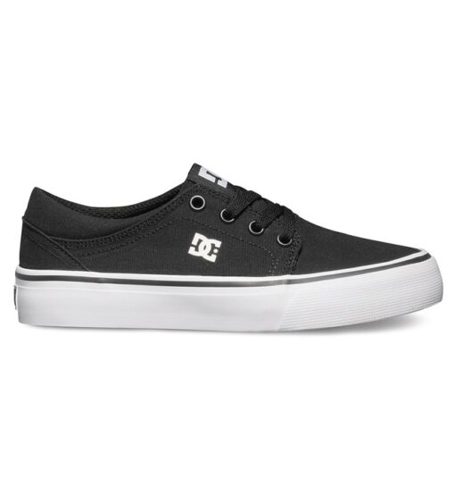 Zapatillas DC SHOES para niño TRASE TX BLACK/WHITE (BKW) Ref. ADBS300251 negra suela blanca