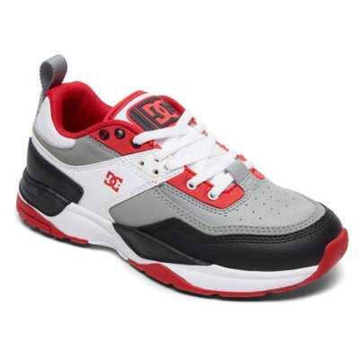 Zapatillas cuero DC SHOES para hombre E.TRIBEKA WHITE/GREY/RED (WYR) Ref. ADBS700075 blanca/roja/gris