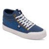 Zapatillas altas DC Shoes muy cómodas para mujer EVAN HI TX SE Blue/Brown (xbcw) Ref. ADJS300164 Azul con topitos minis