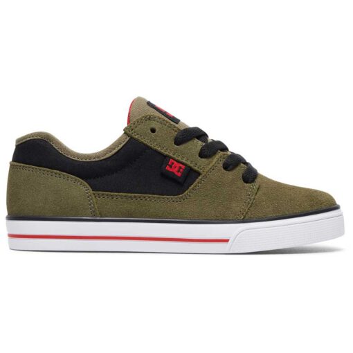 Zapatillas DC SHOES para niño ante y lona TONIK OLIVE/BLACK (OB2) Ref. ADBS300262 Verde/negra