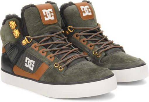 Zapatillas altas DC SHOES para hombre SPARTAN HIGH WC WNT Black Olive (bve) Ref. ADBS400005 verde/negra