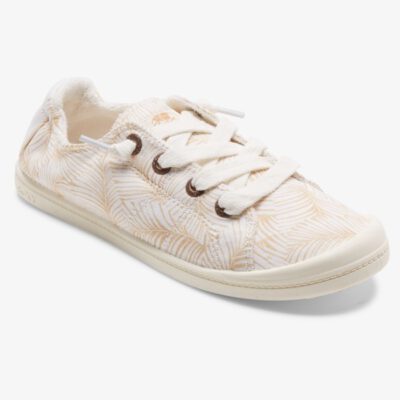 Zapatillas ROXY con cordones textiles para Mujer Bayshore BEIGE/WHITE (bw0) Ref. ARJS600418 Blancas/beig tropical