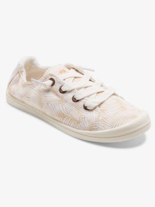 Zapatillas ROXY con cordones textiles para Mujer Bayshore BEIGE/WHITE (bw0) Ref. ARJS600418 Blancas/beig tropical