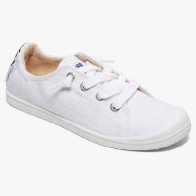 Zapatillas ROXY con cordones textiles para Mujer Bayshore WHITE (wht)) Ref. ARJS600418 Blancas