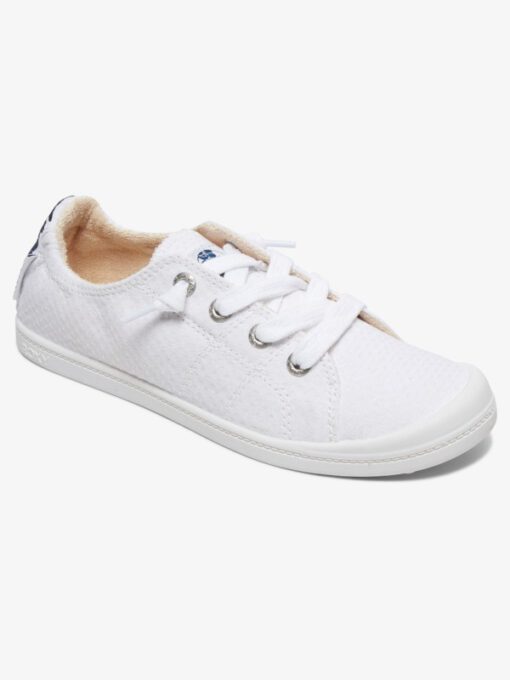 Zapatillas ROXY con cordones textiles para Mujer Bayshore WHITE (wht)) Ref. ARJS600418 Blancas