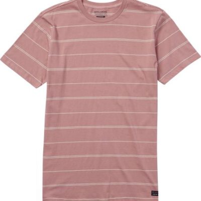 Camiseta BILLABONG surfera manga corta hombre Die Cut Stripe crew Rose Ref. H1JE12 rosa palo rayas