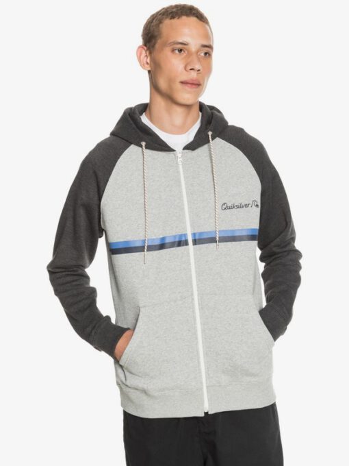 Sudadera Quiksilver Hombre casual con cremallera y capucha Everyday Screen LIGHT GREY HEATHER (sjsh) Ref. EQYFT04247 gris