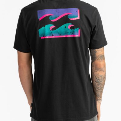 Camiseta BILLABONG para hombre manga corta surfera Warchild Tee SS Black Ref. SS1SS62 negra olas