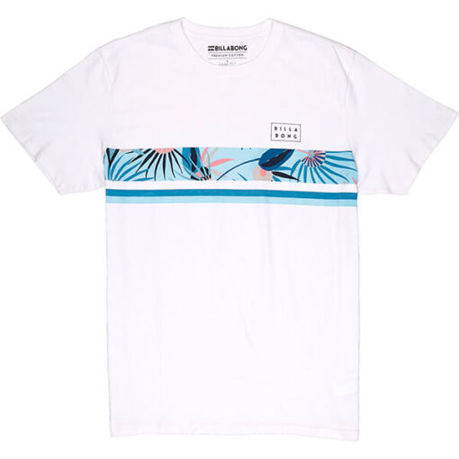 Camiseta BILLABONG para hombre manga corta Team stripe tee ss Ref. H1SS18 blanco