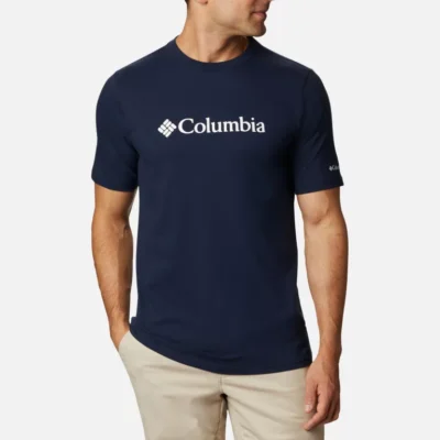Camiseta COLUMBIA manga corta básica hombre CSC Basic Logo™ Grey Ref.1680053467 azul logo pecho blanco