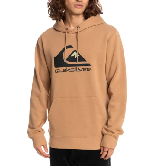 Sudadera Quiksilver Hombre casual con capucha Big Logo ALMOND CREAM (tjbo) Ref. EQYFT04450 rosa salmón
