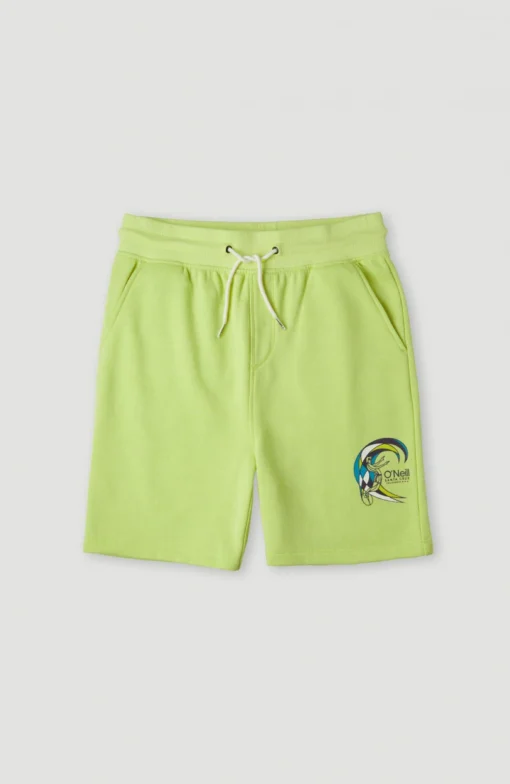 Pantalón corto O'NEILL chándal para niño CIRCLE SURFER SWEATSHORTS Ref. 4700003 verde lima
