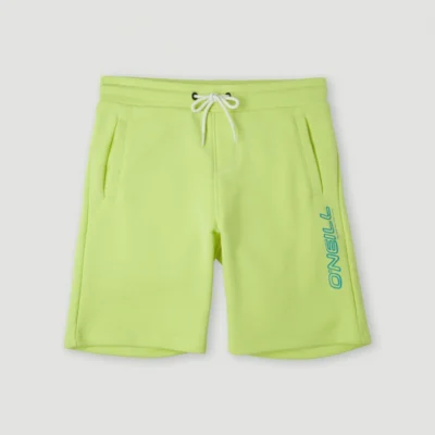 Pantalón corto O'NEILL chándal para niño ALL YEAR JOGGER SHORTS LIME Ref. 4700006 verde lima logo pierna