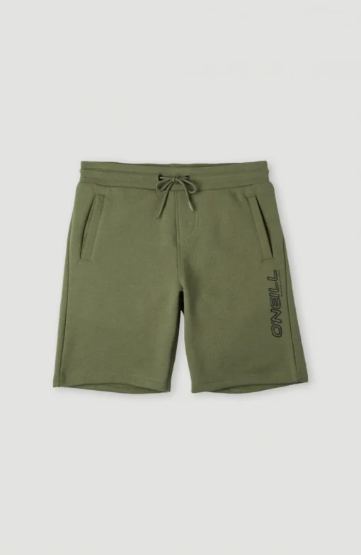 Pantalón corto O'NEILL chándal para niño ALL YEAR JOGGER SHORTS Green Ref. 4700006 verde caqui logo pierna