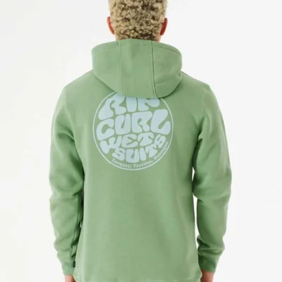 Sudadera suéter Hombre Rip Curl con capucha Wetsuit Icon hood jade 0078 Ref. CFEGM9 verde