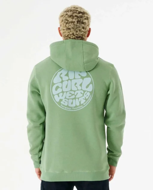 Sudadera suéter Hombre Rip Curl con capucha Wetsuit Icon hood jade 0078 Ref. CFEGM9 verde