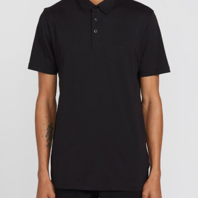 Polo Hombre VOLCOM básico liso manga corta WOWZER - BLACK Ref. A0132102_BLK negro