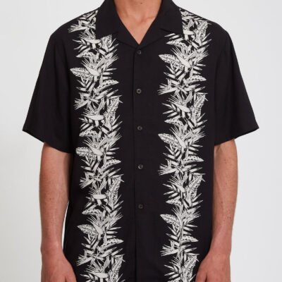 Camisa VOLCOM Manga Corta para Hombre divertida PARODICE - BLACK Ref. A0412200_BLK negra tropical