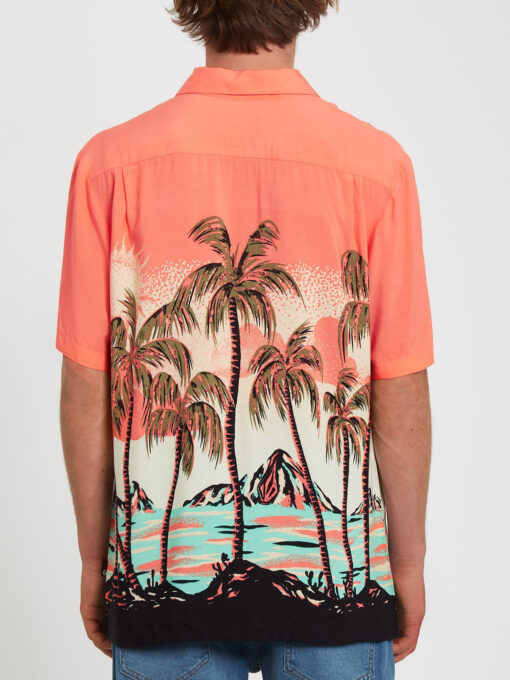 Camisa VOLCOM Manga Corta para Hombre divertida PARODICE - LIVING CORAL Ref. A0412200_LVC coral tropical