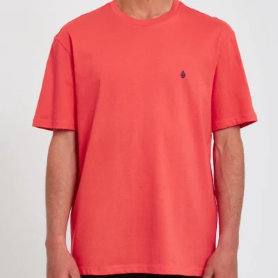 Camiseta Hombre VOLCOM manga corta básica STONE BLANKS - CAYENNE Ref. A3512056_CAY rojo claro