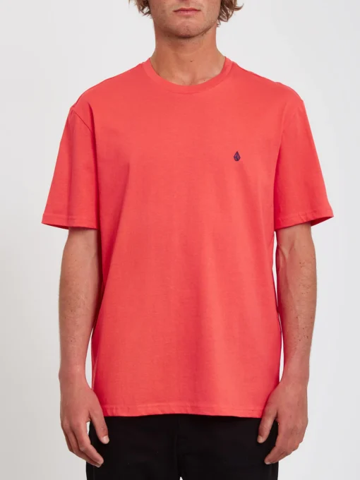 Camiseta Hombre VOLCOM manga corta básica STONE BLANKS - CAYENNE Ref. A3512056_CAY rojo claro