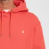 Sudadera VOLCOM con capucha para hombre clásica SINGLE STONE - CAYENNE Ref. A4112203_CAY rojo claro