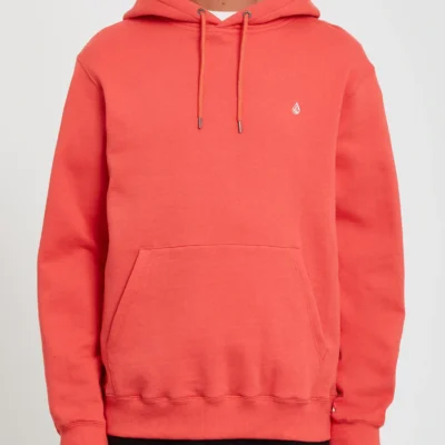 Sudadera VOLCOM con capucha para hombre clásica SINGLE STONE - CAYENNE Ref. A4112203_CAY rojo claro