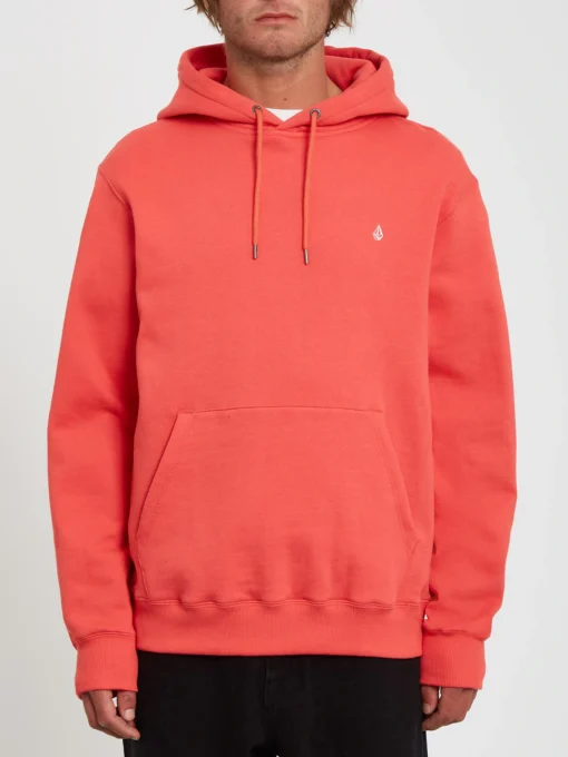 Sudadera VOLCOM con capucha para hombre clásica SINGLE STONE - CAYENNE Ref. A4112203_CAY rojo claro