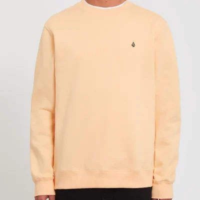 Sudadera VOLCOM cuello redondo para hombre clásica SINGLE STONE - CREAM BLUSH Ref. A4612200_CBS crema