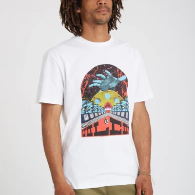 Camiseta VOLCOM manga corta hombre ELZO DURT - WHITE Ref. A5212212_WHT blanca Featured Artist