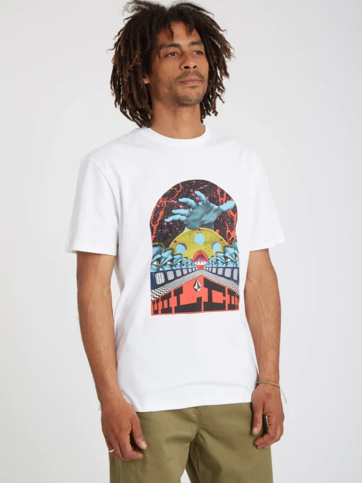 Camiseta VOLCOM manga corta hombre ELZO DURT - WHITE Ref. A5212212_WHT blanca Featured Artist