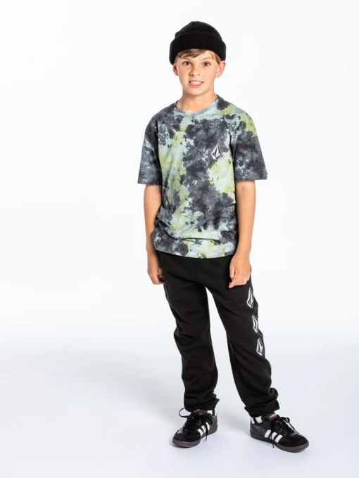 Camiseta VOLCOM manga corta niño ICONIC DYE - LIME TIE DYE Ref. C5212202_LTD negra/amarilla degradada