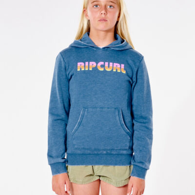 Sudadera Rip Curl niña con capucha Wave Shaper Dark Teal Ref. JFEBD9 azul logo pecho