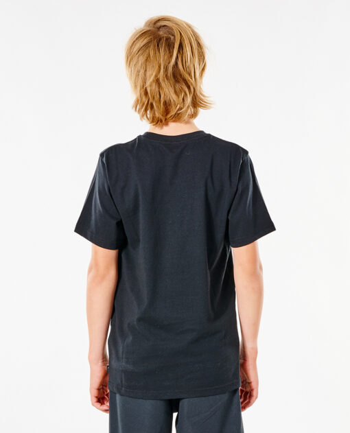 Camiseta RIP CURL Niño manga corta surfera bolsillo pecho Blocker black Ref. KTEVX9 negra