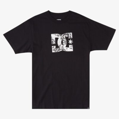 Camiseta DC Shoes manga corta básica para hombre DC STAR FILL BLACK (kvj0) Ref. ADYZT05077 negra logo pecho