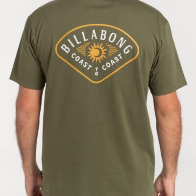 Camiseta BILLABONG para hombre manga corta Worshipper MILITARY Ref. C1SS21BIP2 verde