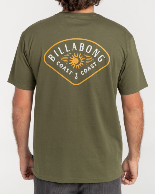 Camiseta BILLABONG para hombre manga corta Worshipper MILITARY Ref. C1SS21BIP2 verde