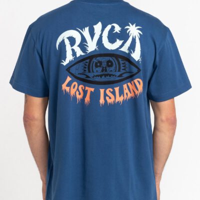 Camiseta RVCA Hombre manga corta DMOTE LOST ISLAND ROYAL (0528) Ref. C1SSSARVP2 azul isla