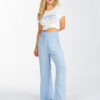 Pantalón BILLABONG acampanado de cintura alta para Mujer Daybreak SWEET BLUE Ref. C3PT10BIP2 azul rayas blancas