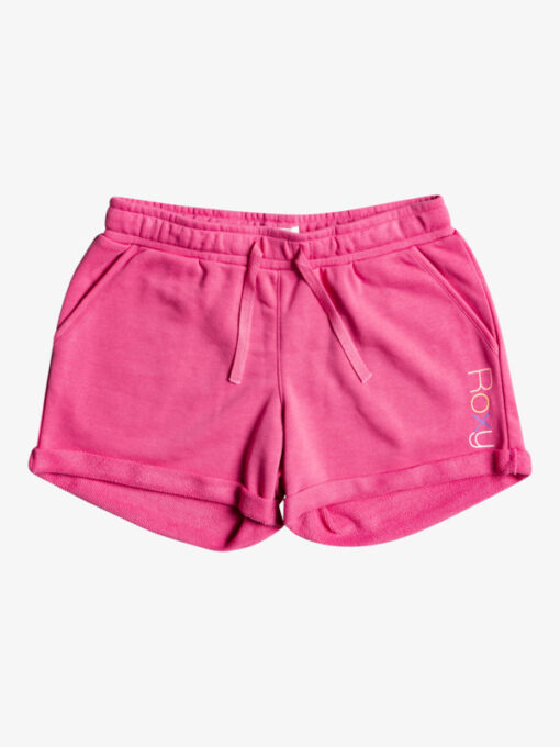 Pantalón corto ROXY Short chándal con tejido orgánico para niña Happiness Forever PINK GUAVA (mkh0) Ref. ERGFB03234 rosa fucsia