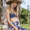 Pantalón ROXY niña viscosa Girl Easy Peasy ANTHRACITE TROPICAL BREEZE (kvj7) Ref. ERGX603033 negro con flores