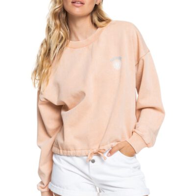 Sudadera ROXY cuello redondo para Mujer Feeling Salty TOAST (cjj0) Ref. ERJFT04544 rosa palo