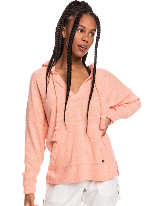 Sudadera ROXY con capucha suaver para Mujer Paddle Out FUSION CORAL (mhf0) Ref. ERJKT03847 coral