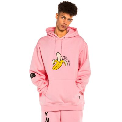 Sudadera GRIMEY con capucha Unisex "Jungle Punch" Hoodie - Pink Ref. GCH528 rosa plátano