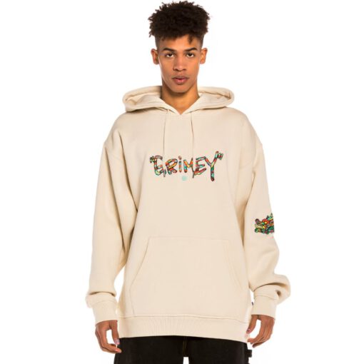 Sudadera GRIMEY con capucha Unisex "Nine Winds" Hoodie - Sand Ref. GCH531 beig logo pecho