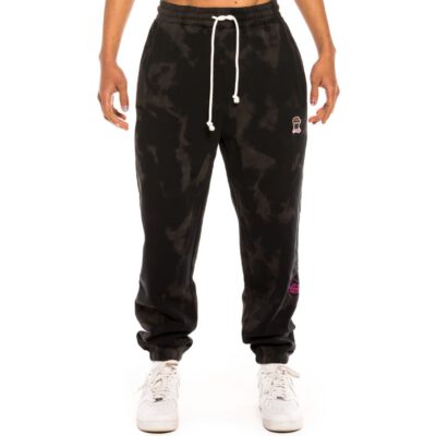 Pantalón deportivo GRIMEY cómodo UNISEX "Day Dreamer" - Bleached Black Ref. GRTS220-blk Negro degradado